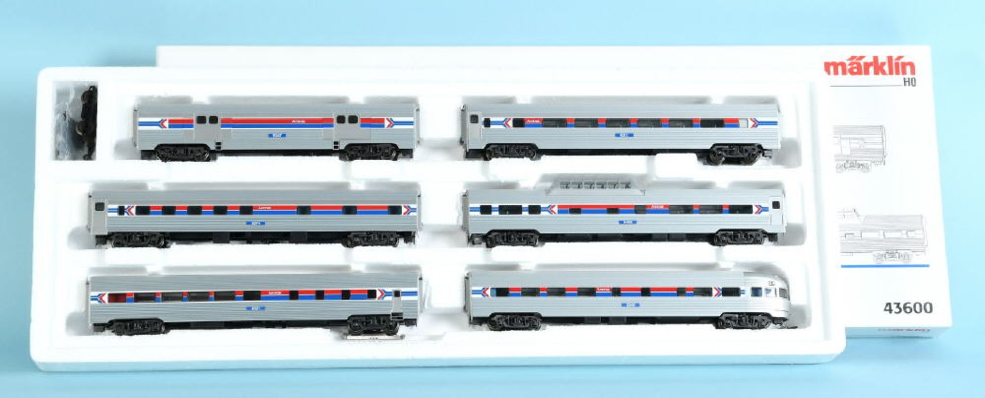 Märklin - Wagenset "Streamliner Amtrak", Nr. 43600