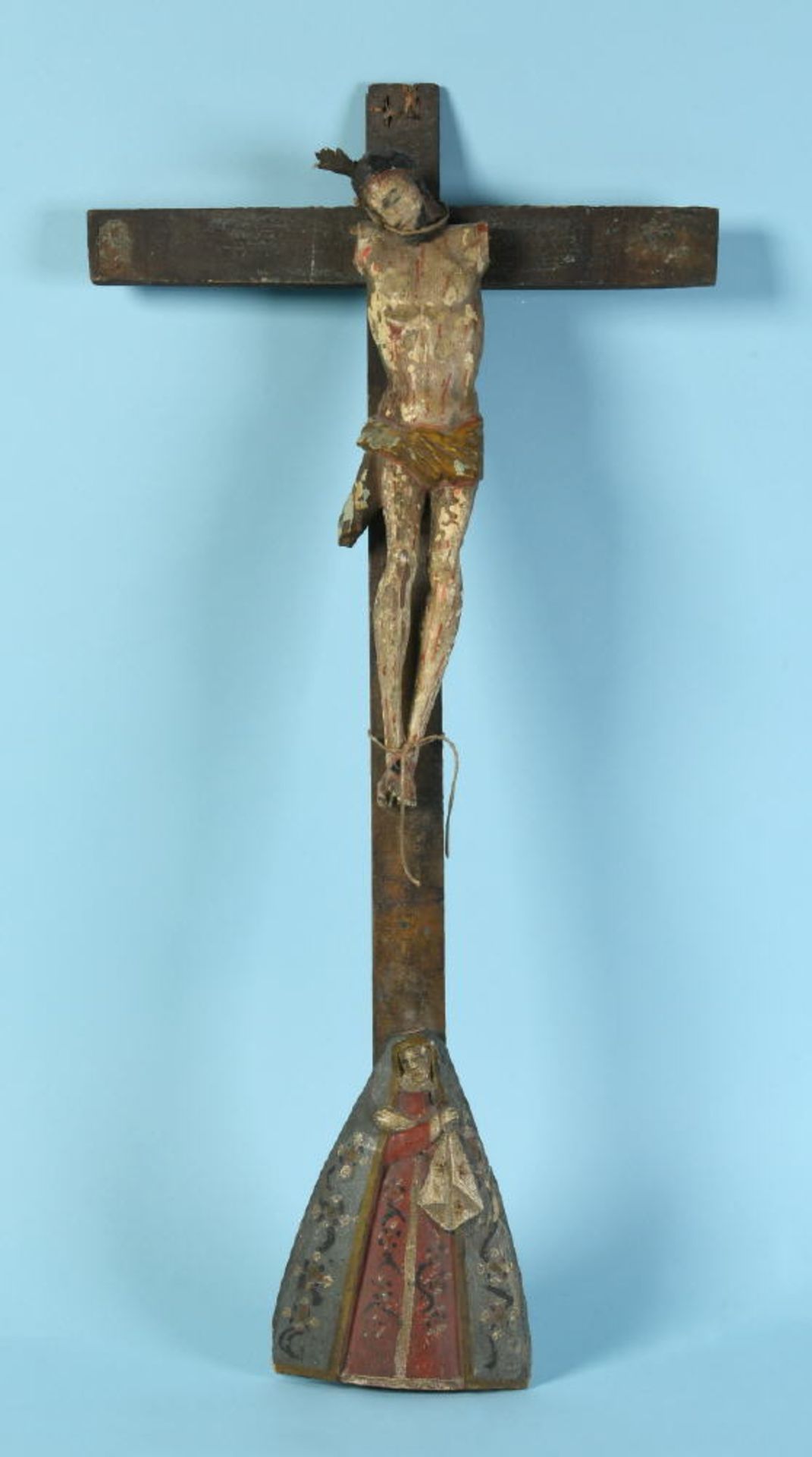 Christus-Korpus mit Schmerzensmutter und Kreuz