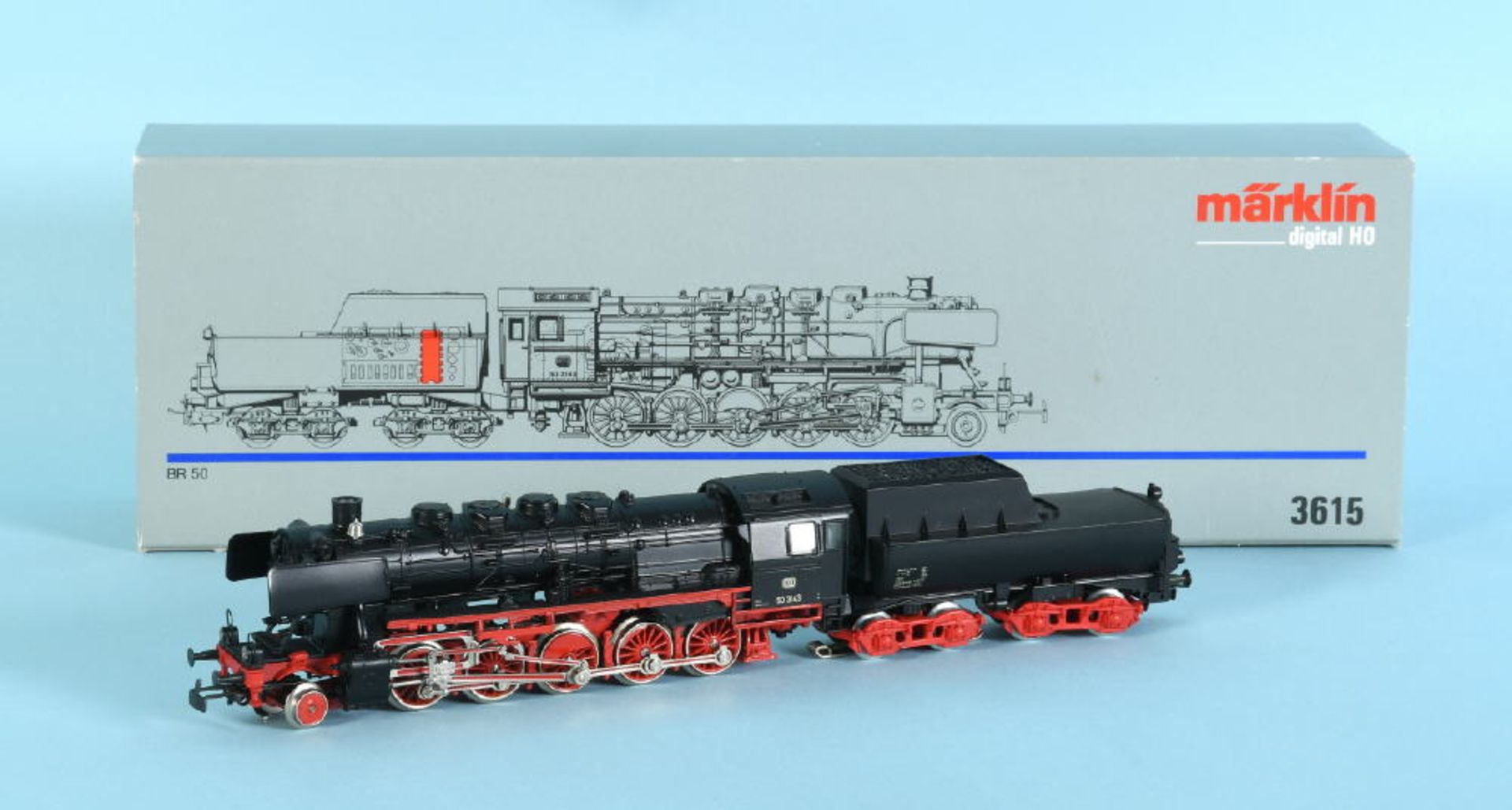 Märklin - Dampflok mit Tender "50 3143", Nr. 3615