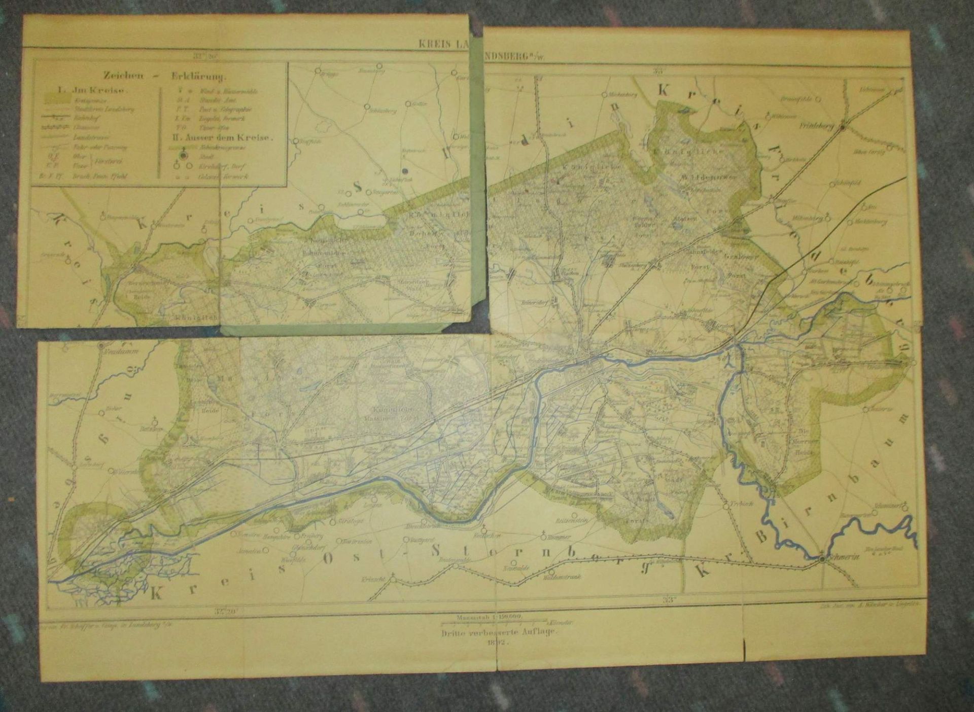 Landkarte "Kreis Landsberg a.W." - Bild 5 aus 5