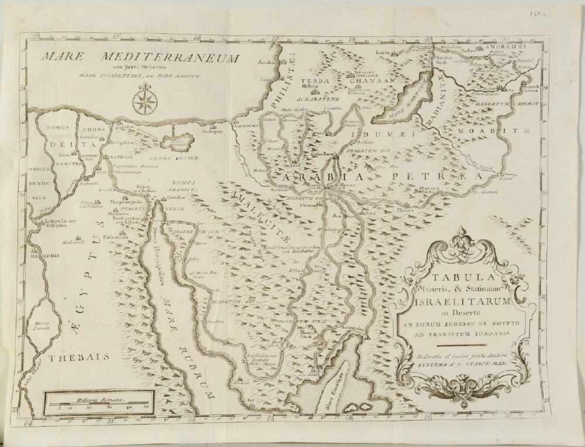 Landkarte "Tabula Itineris & Stationum Israelitarum"