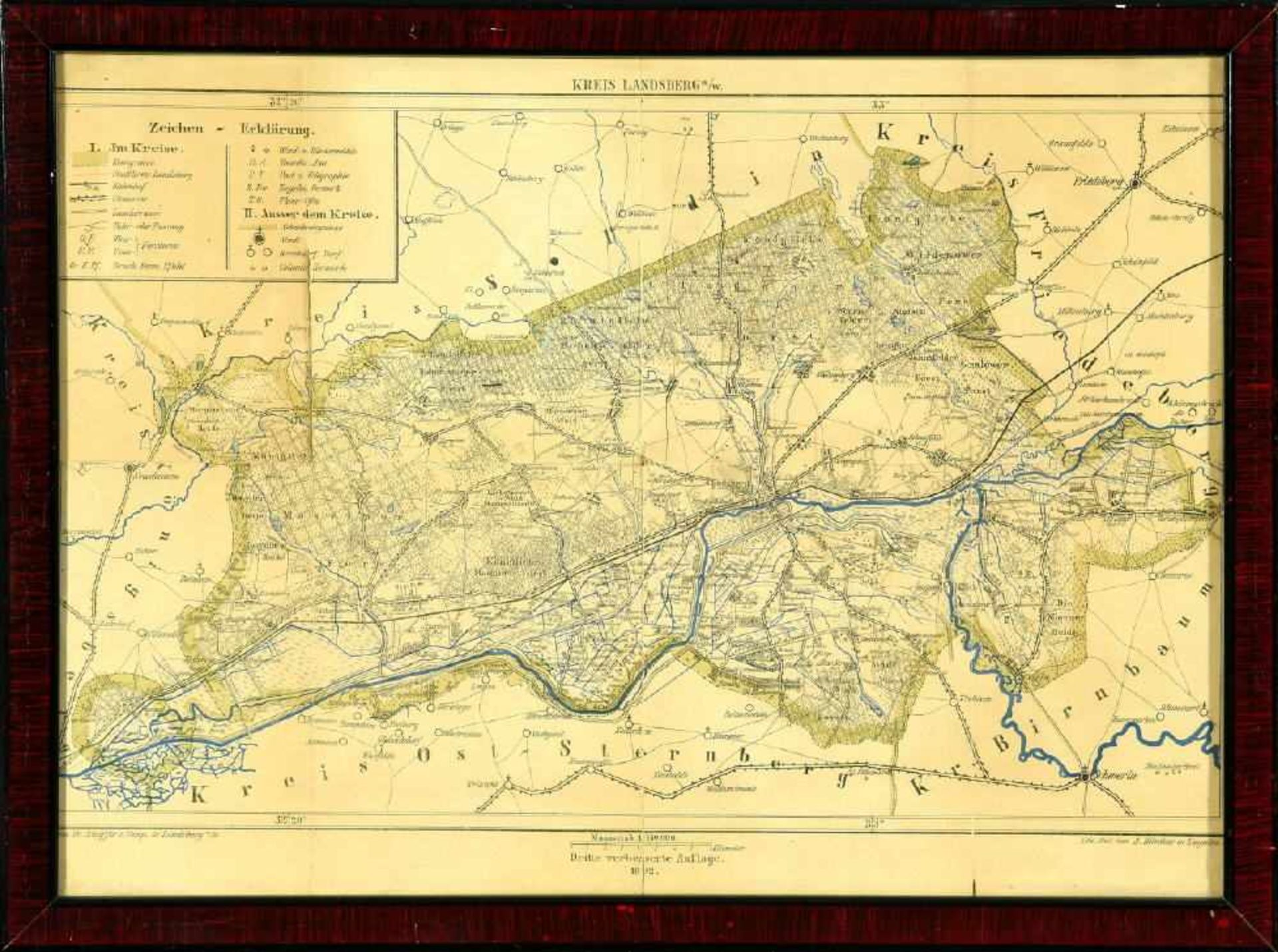 Landkarte "Kreis Landsberg a.W."