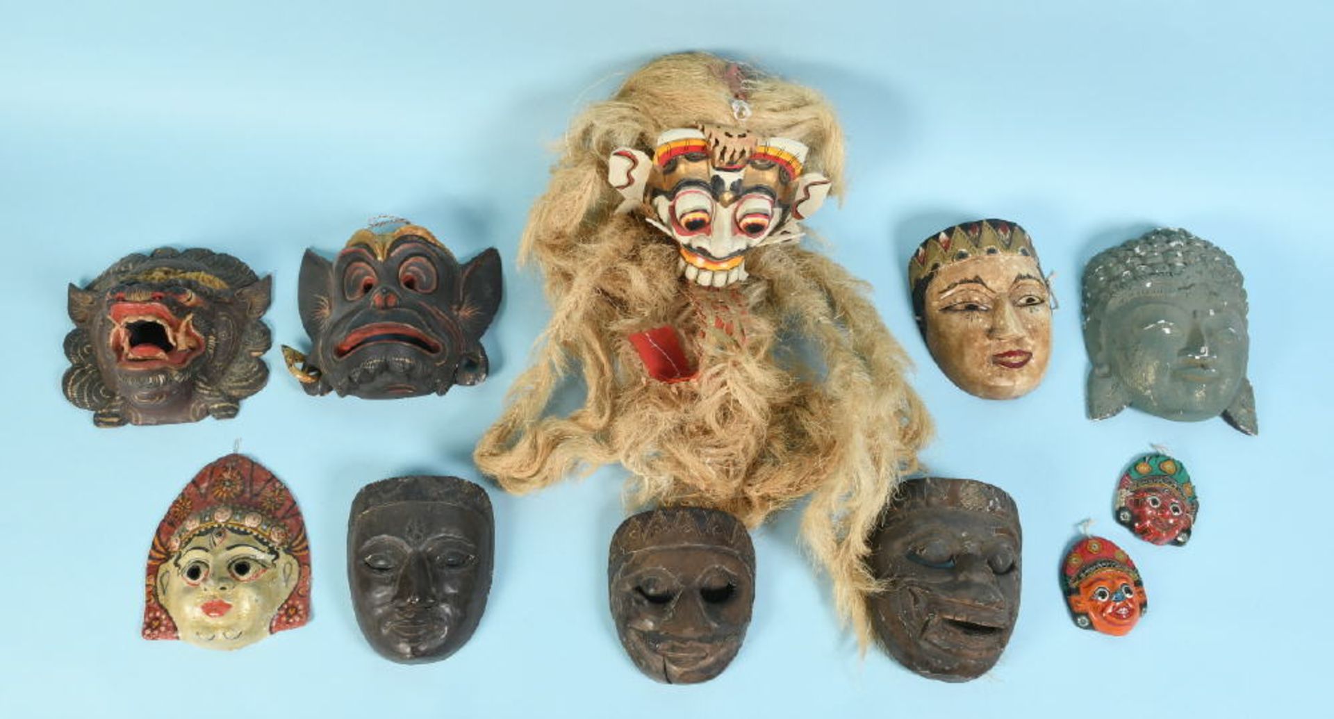 Wandmasken, 11 Stück