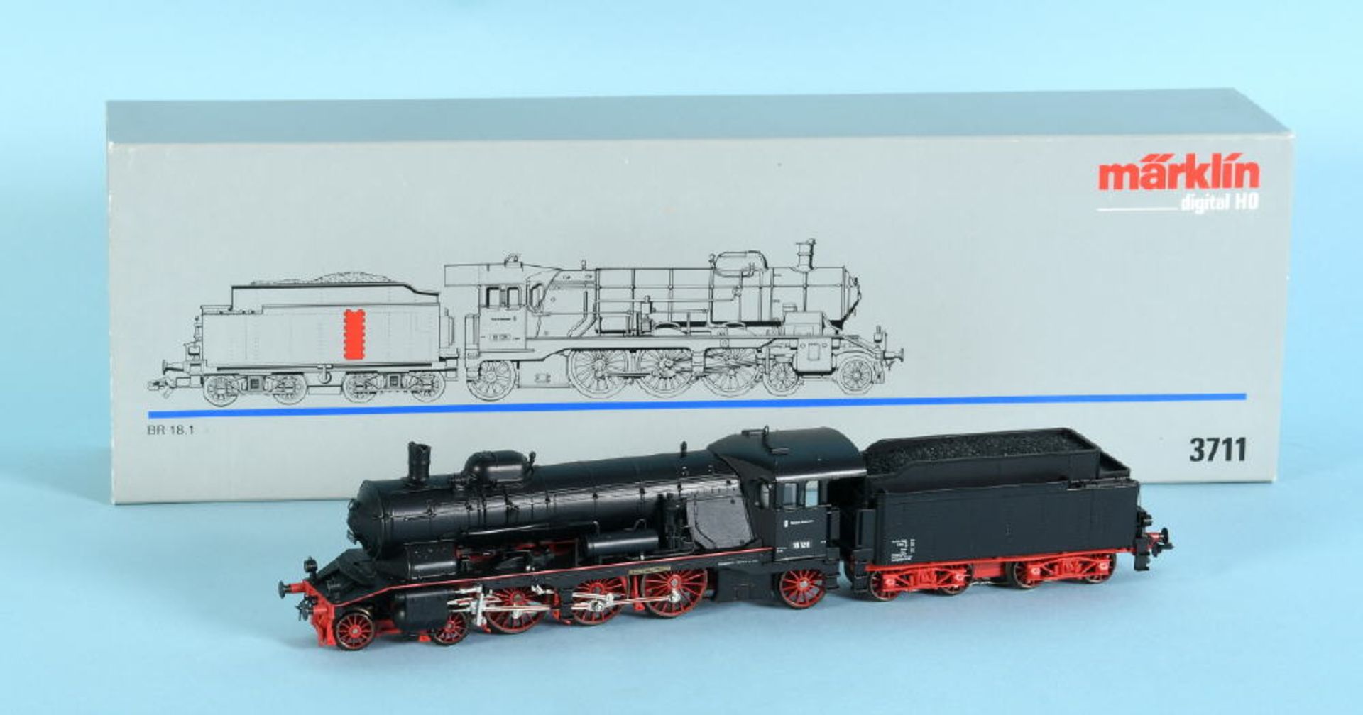 Märklin - Dampflok mit Tender "18 128", Nr. 3711