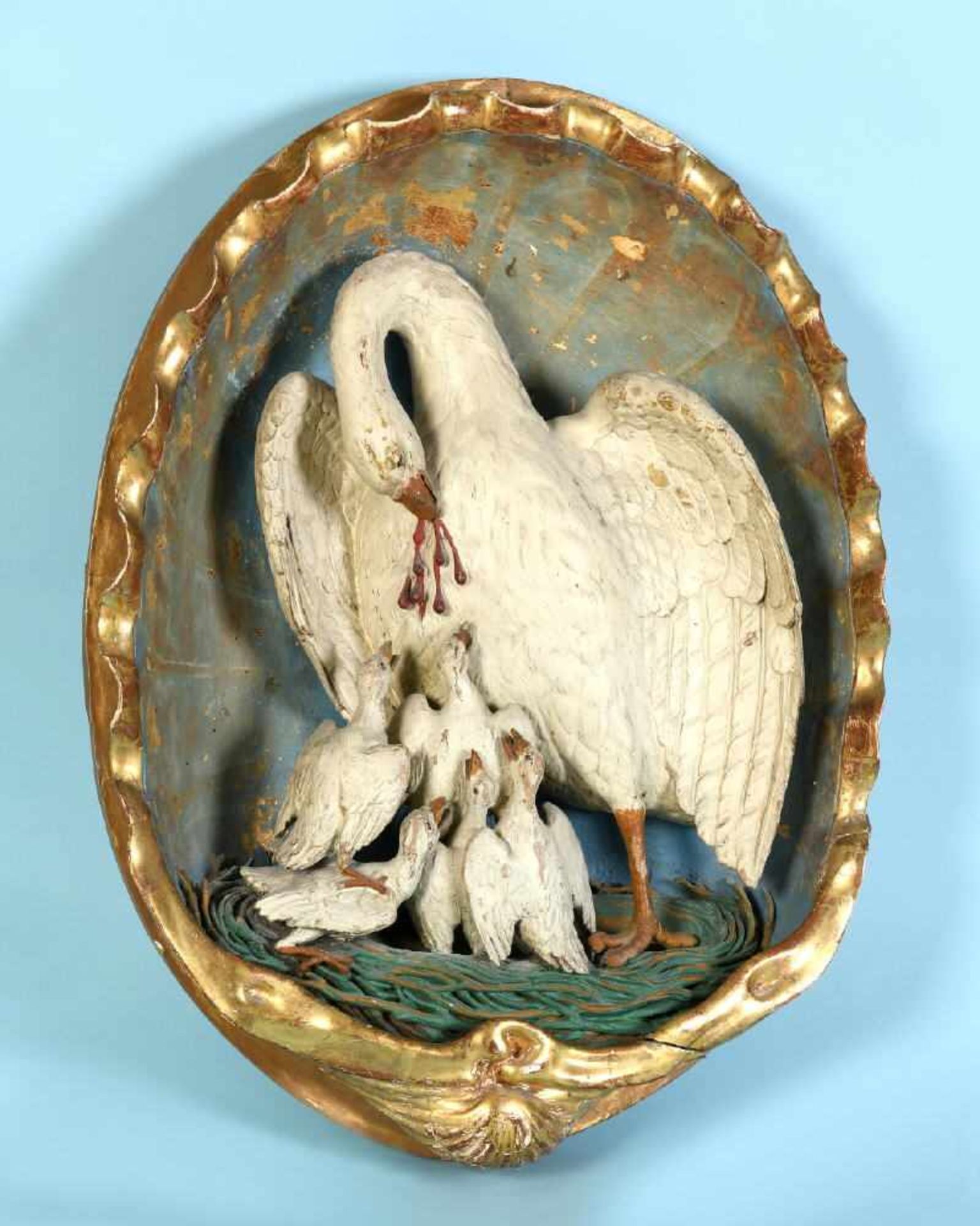 Wandrelief - Pelikan als Christussymbol