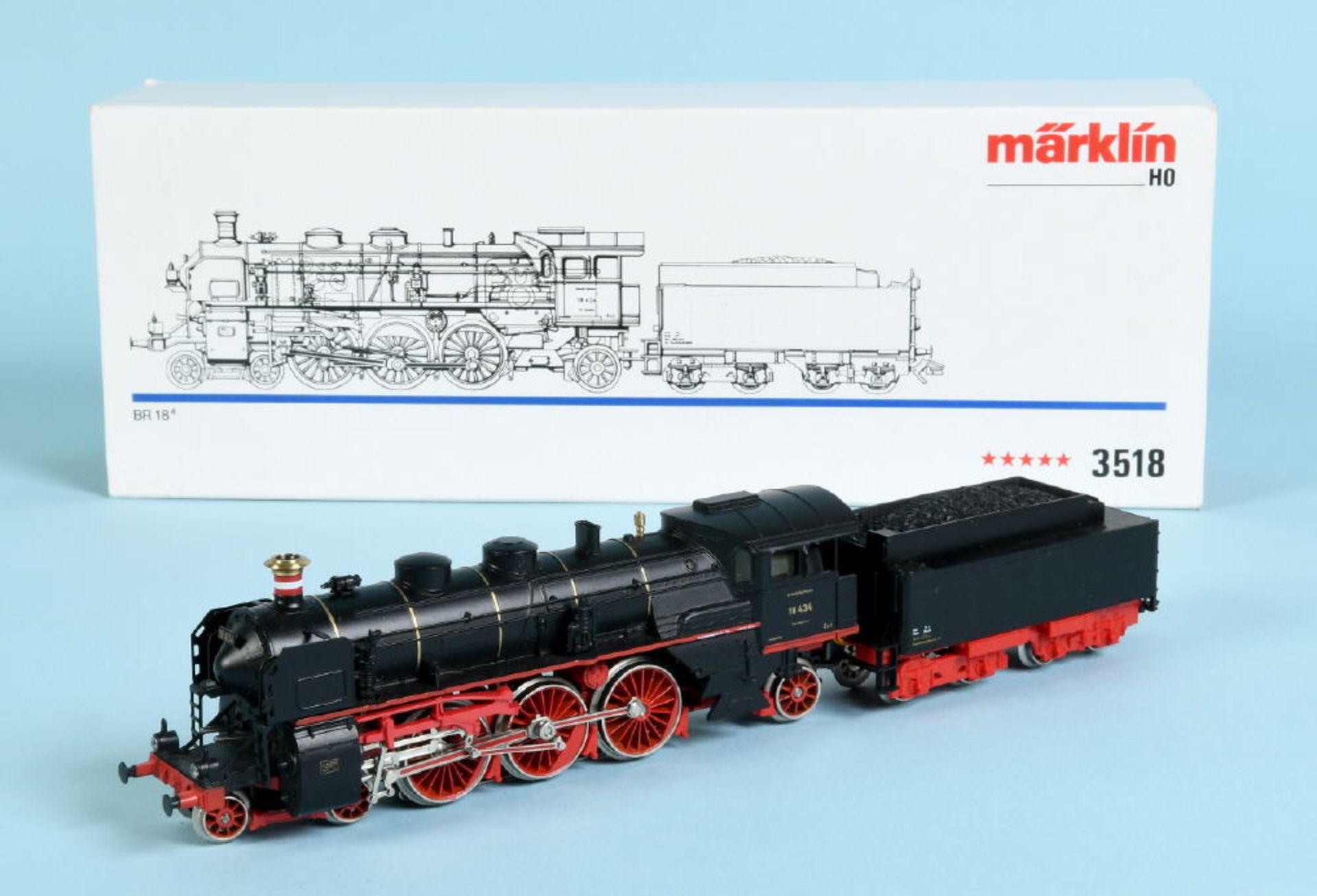 Märklin - Dampflok mit Tender, Nr. 3518