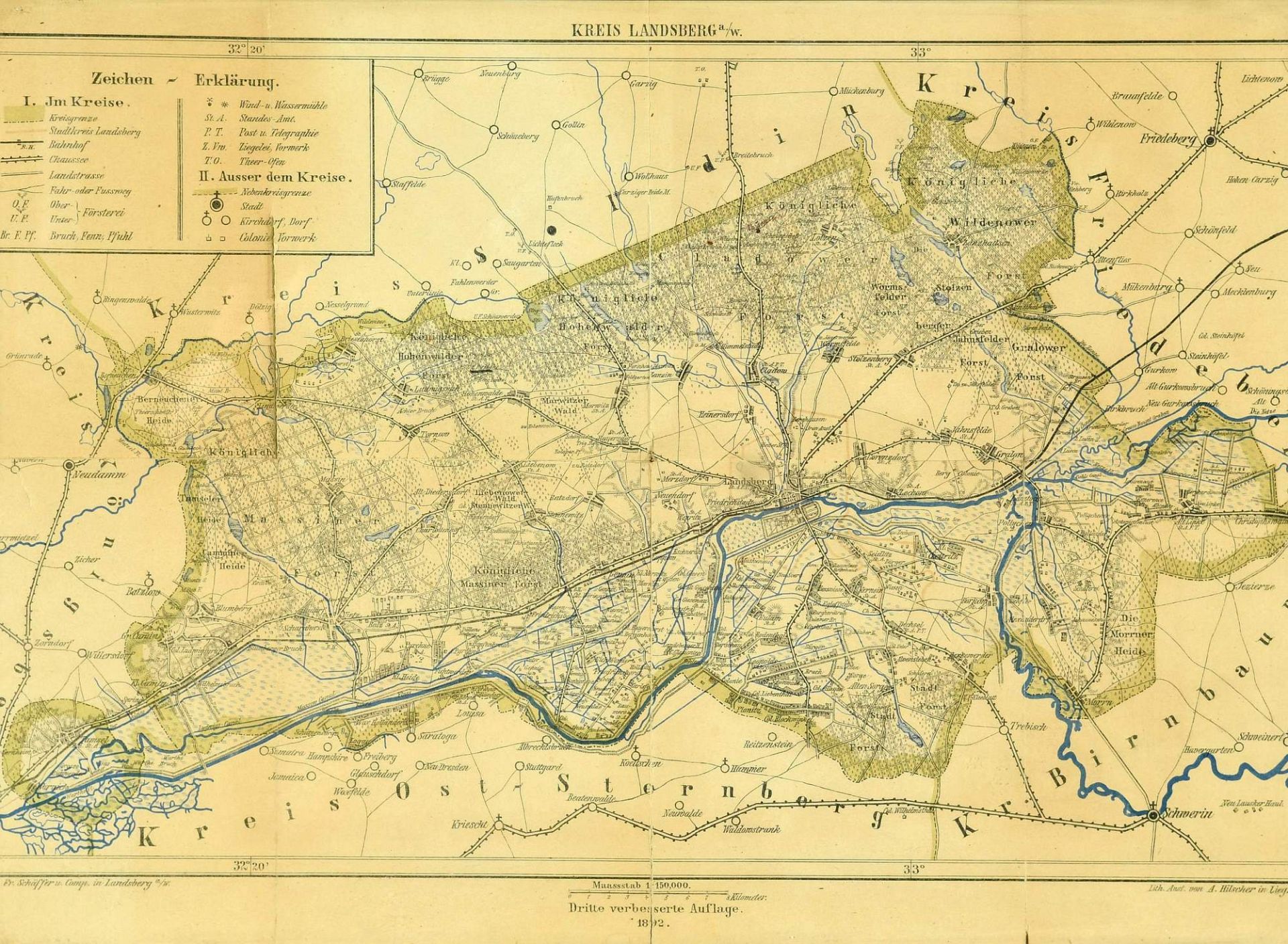 Landkarte "Kreis Landsberg a.W." - Bild 4 aus 5
