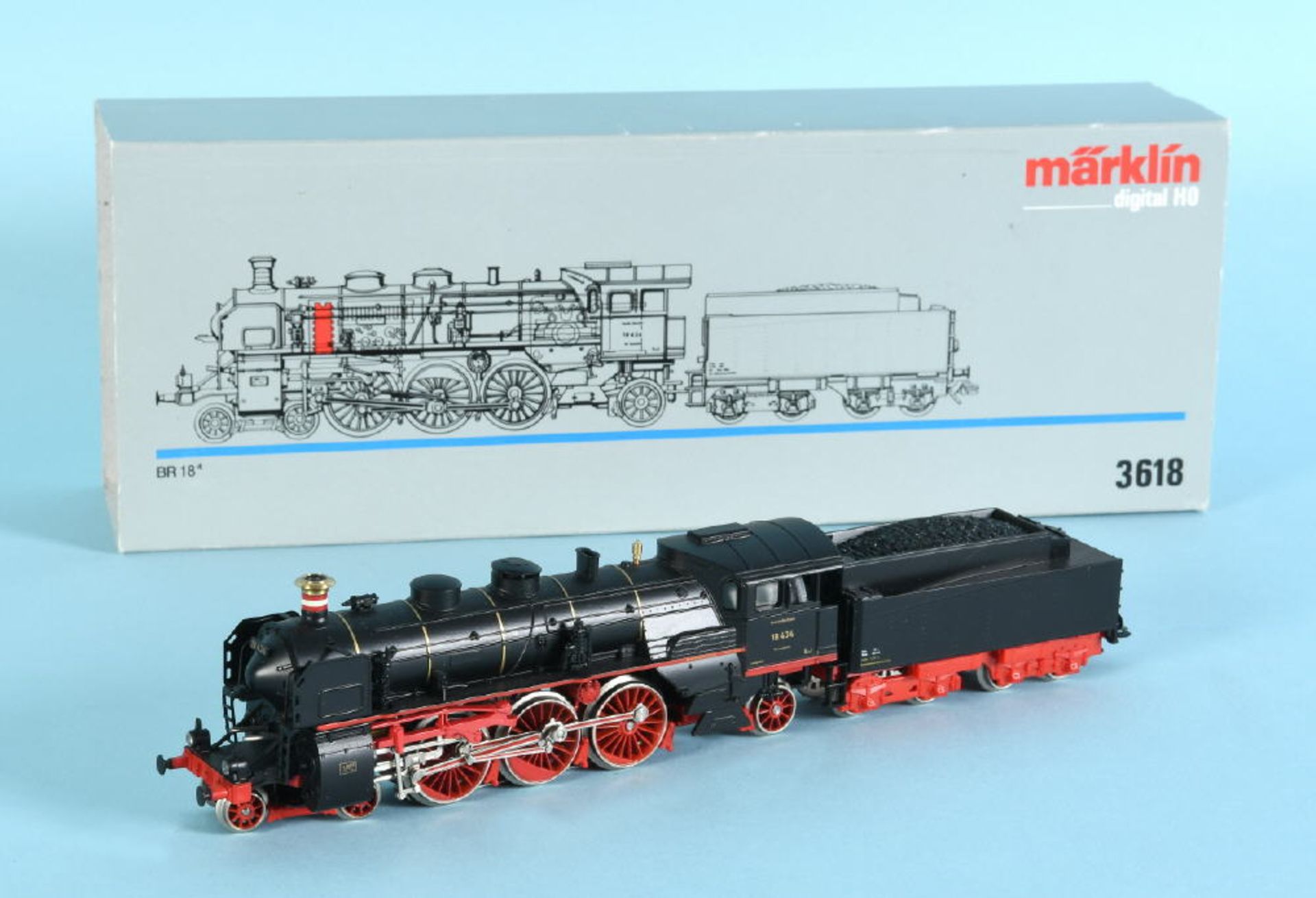 Märklin - Dampflok mit Tender "18 434", Nr. 3618