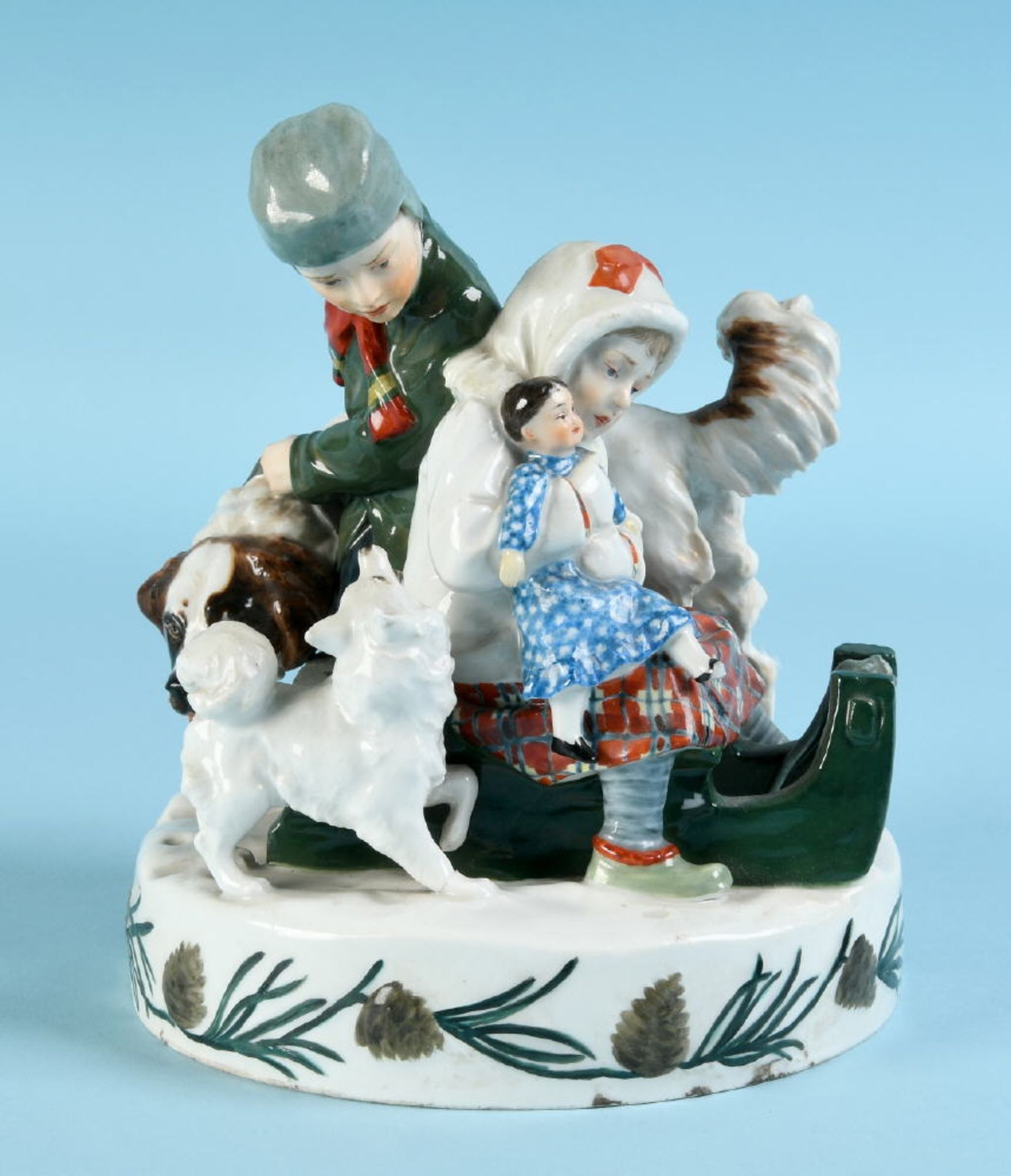 Figurengruppe - Winter "Schwerter Meissen"