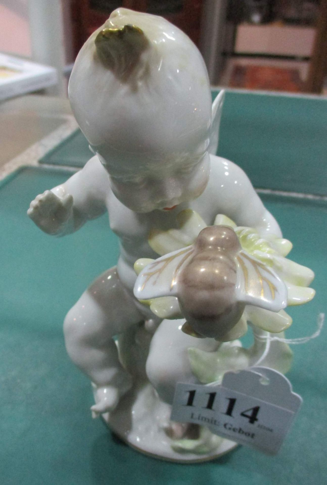 Figur - Kleine Elfe mit Blume und Hummel "Rosenthal, Selb" - Bild 2 aus 8