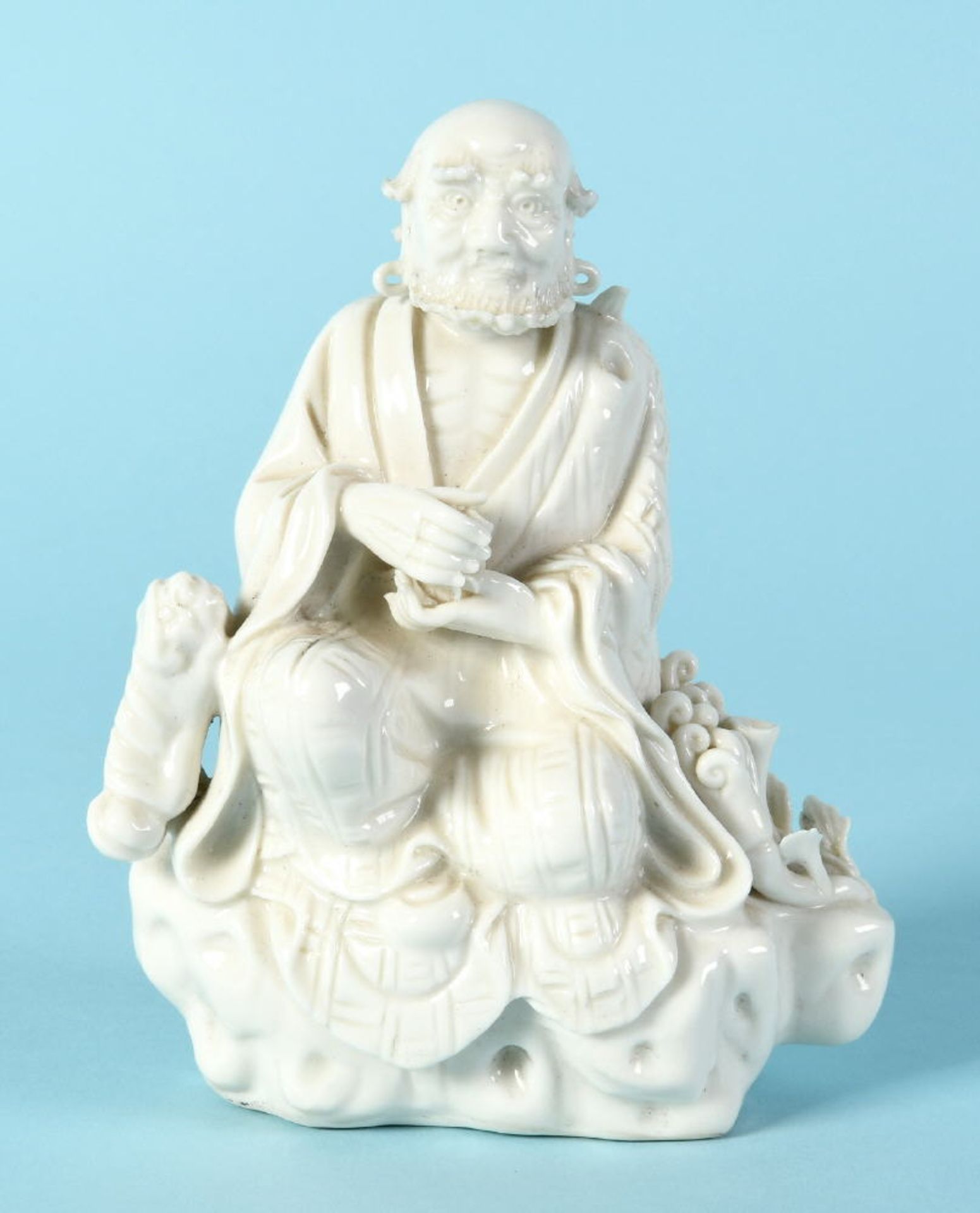 Figur - Alter Chinese mit Tempelhund