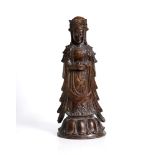 antique, Chinese, Qing dyn. Bronze bodhisattva