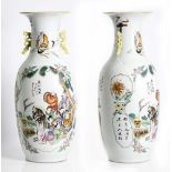 a fine, well painted and enameled Chinese vases