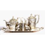 Chinese export silver coffee and tea set , Republic period