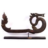 an antique, southeast Asian, Burmese wood, sculpture