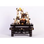 charming, antique, Chinese , bone hard wood group