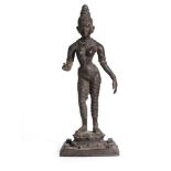 Indian or southeast Asian bronze depicting Uma. Late 18th