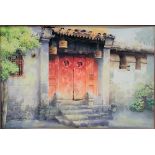 lovely, Chinese, water color painting by Huang Yoawei,