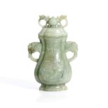 a fine, antique, Chinese, archaic style, jade vessel.