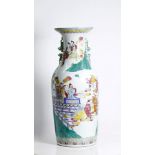 Chinese, enameled vase, depicting the 8 immortals