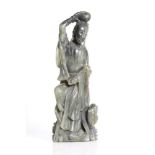 an antique, Chinese, big, jade Guanyin, republic period