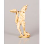 Old Chinese Bone Statuette Traditional Figure