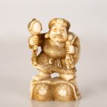 Old Japanese Bone Netsuke Figure of DAIKOKU