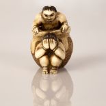 A unique signed netsuke of "oni"? Meiji Japan