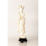 Impressive Guanyin-shaped Chinese Bone Figurine