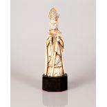 European Bone Sculpture Figure of The Pope