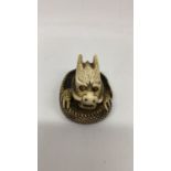 coiled dragon netsuke signed Japan 1900's