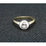 9ct and cubic circonia ring 2.2g