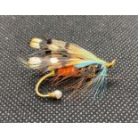 Large fishing fly brooch