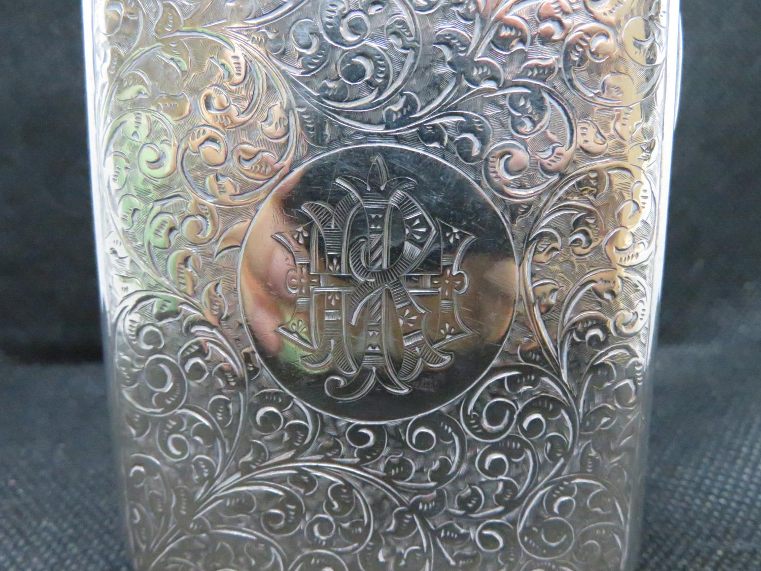 Victorian silver cheroot case by John Millward Bank HM Birmingham 1896 74 g - Image 2 of 3