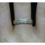 18ct gold double row eternity ring set with 20 brilliant cut diamonds