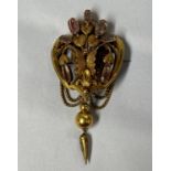 Unhallmarked yellow metal brooch Victorian tests as 15ct (but not hallmarked) 12.3grams