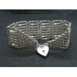 Vintage silver 8 bar bracelet London HM 27.5g