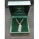 Celtic design silver pendant 16" chain nicely boxed