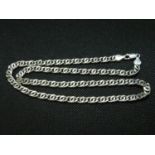 HM silver double curb link chain 19" long 11.5g