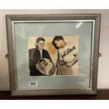 Raging Bull Jake Lamotta middleweight boxing chamion signed photo Lamotta and his brother