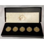 Royal Mint Coronation St 50th Anniversary cupro nickel medallion set of x5