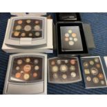 Great British proof sets 1999-2002 plus 2008 shield 5x sets in total