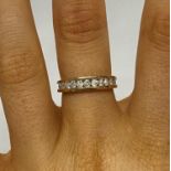 9ct gold eternity ring set with half carat natural cut diamonds 3.1g