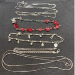 Selection of silver chain 34.4g