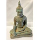 6" bronze Buddha showing some age