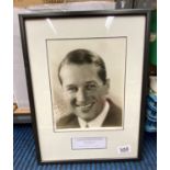 Maurice Chevalier signed photo in frame