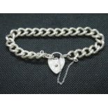 Vintage silver hounds tooth pattern curb link bracelet HM London