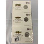 Longest reigning Mornarch £20 silver proof coins x3