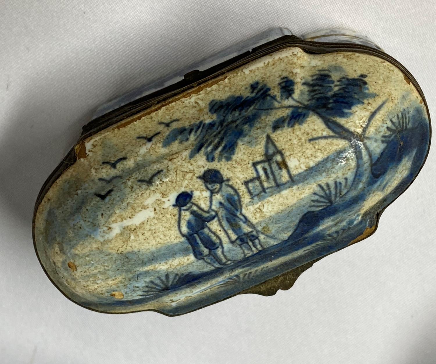 Early Delft snuff box with 4x chinese bowls - Image 7 of 9