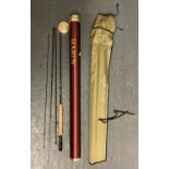 Hardy's Uniqua 8'6" fly rod as new condition in aluminium tube